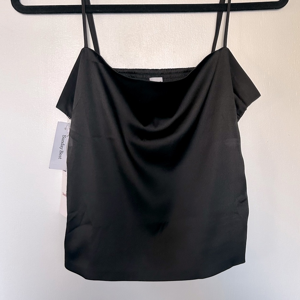 Sunday Best Bisou Satin Top NWT